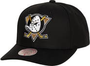 Mitchell & Ness Men's Mitchell & Ness Black Anaheim Ducks Team Ground Pro Adjustable Hat