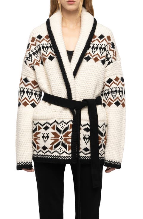 Erra Tie Waist Wool & Cashmere Cardigan
