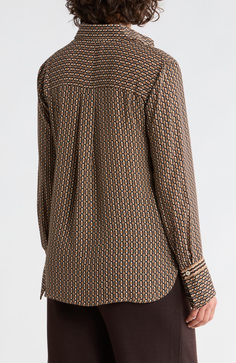 Printed Long Sleeve Button-Up Shirt