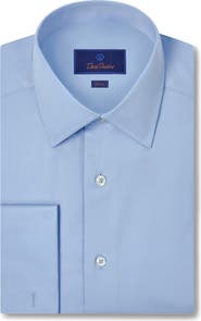 David Donahue Slim Fit Broadcloth French Cuff Dress Shirt