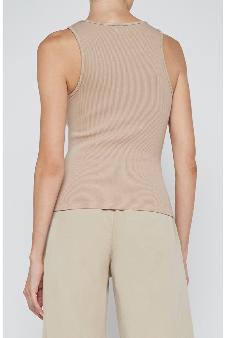 Adira Scoop Neck Rib Tank, Alternate, color, CAPPUCCINO