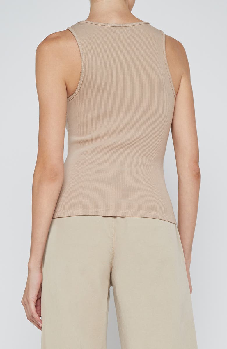 L'AGENCE Adira Scoop Neck Rib Tank, Alternate, color, Cappuccino