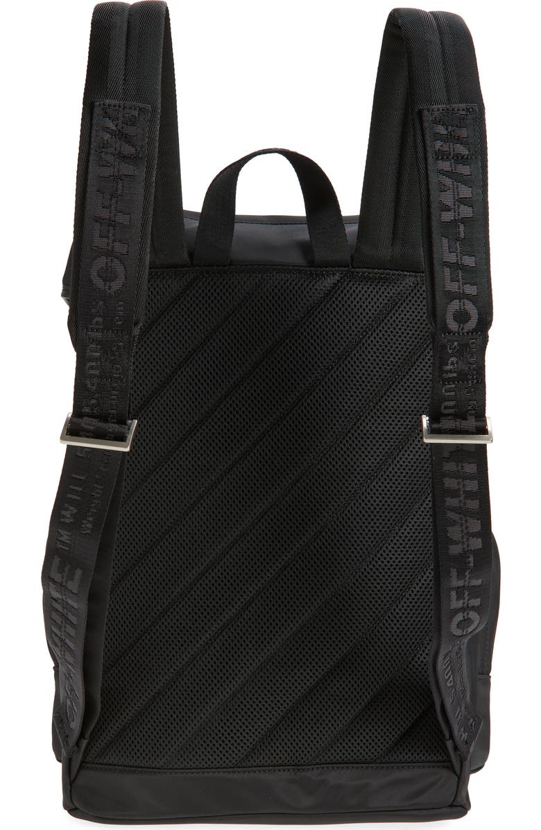 Off-White Drawstring Backpack, Alternate, color, Black