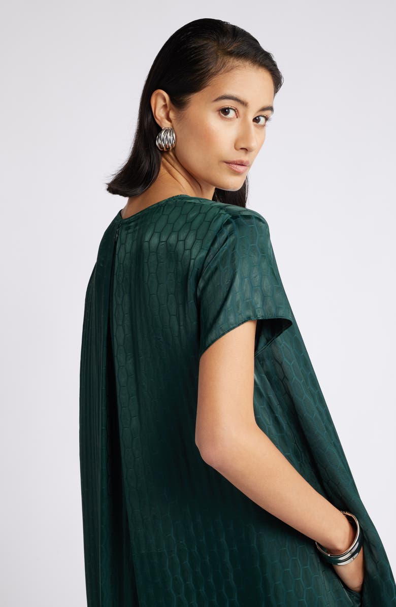 Nordstrom Jacquard Pleat Back Maxi Dress, Alternate, color, Green Park