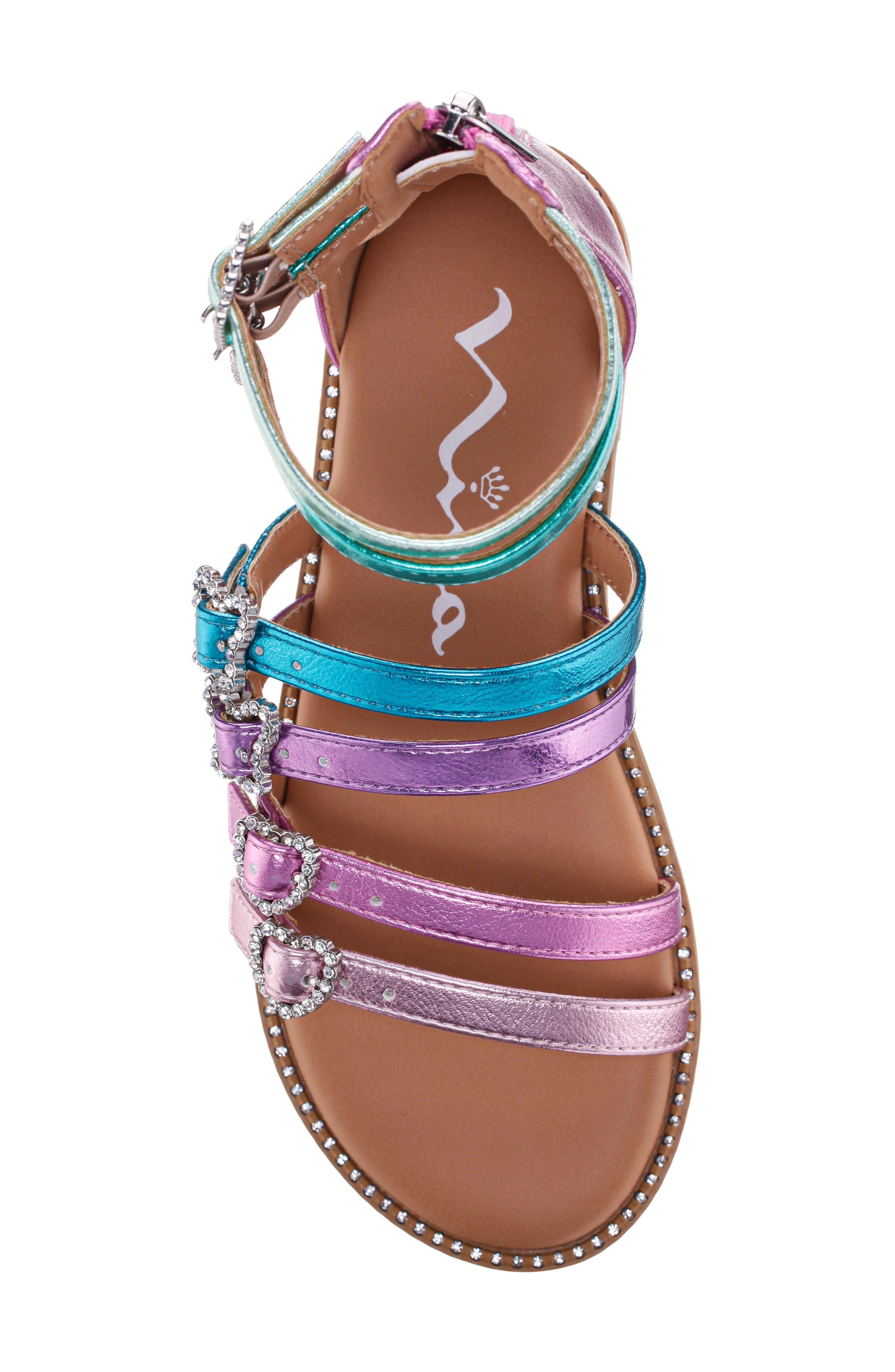 Nina Kids' Brie Ankle Strap Sandal, Alternate, color, Multi