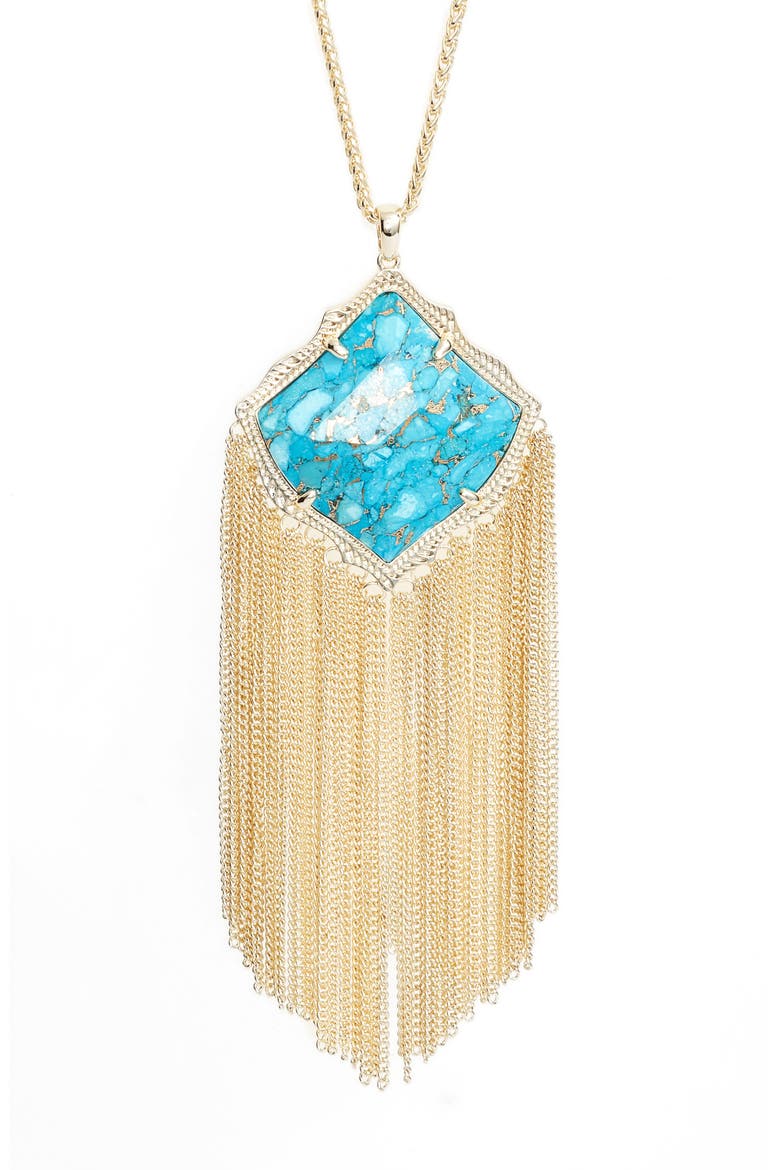 Kingston Pendant Necklace, Alternate, color, TURQUOISE MAGNESITE/ GOLD