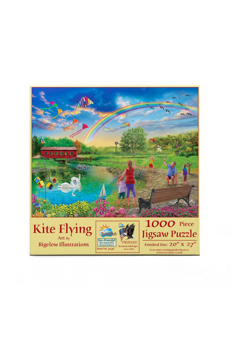 Kite flying 1000 piece Jigsaw Puzzle for Adults, Alternate, color, Multicolor