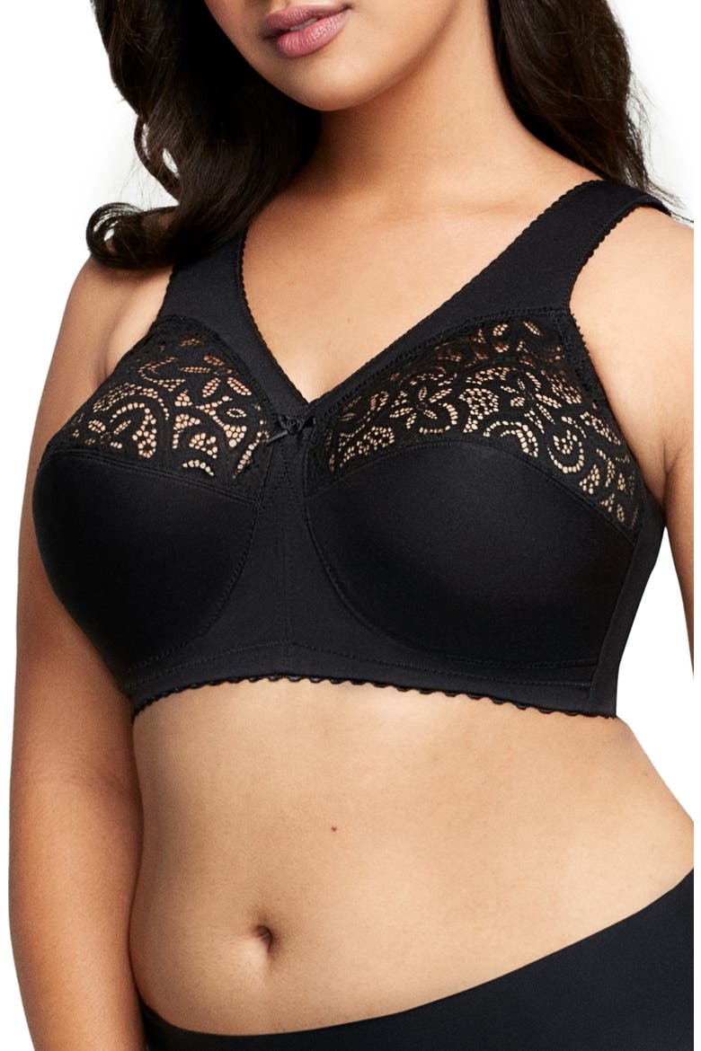 MagicLift® Cotton Support Bra, Alternate, color, BLACK