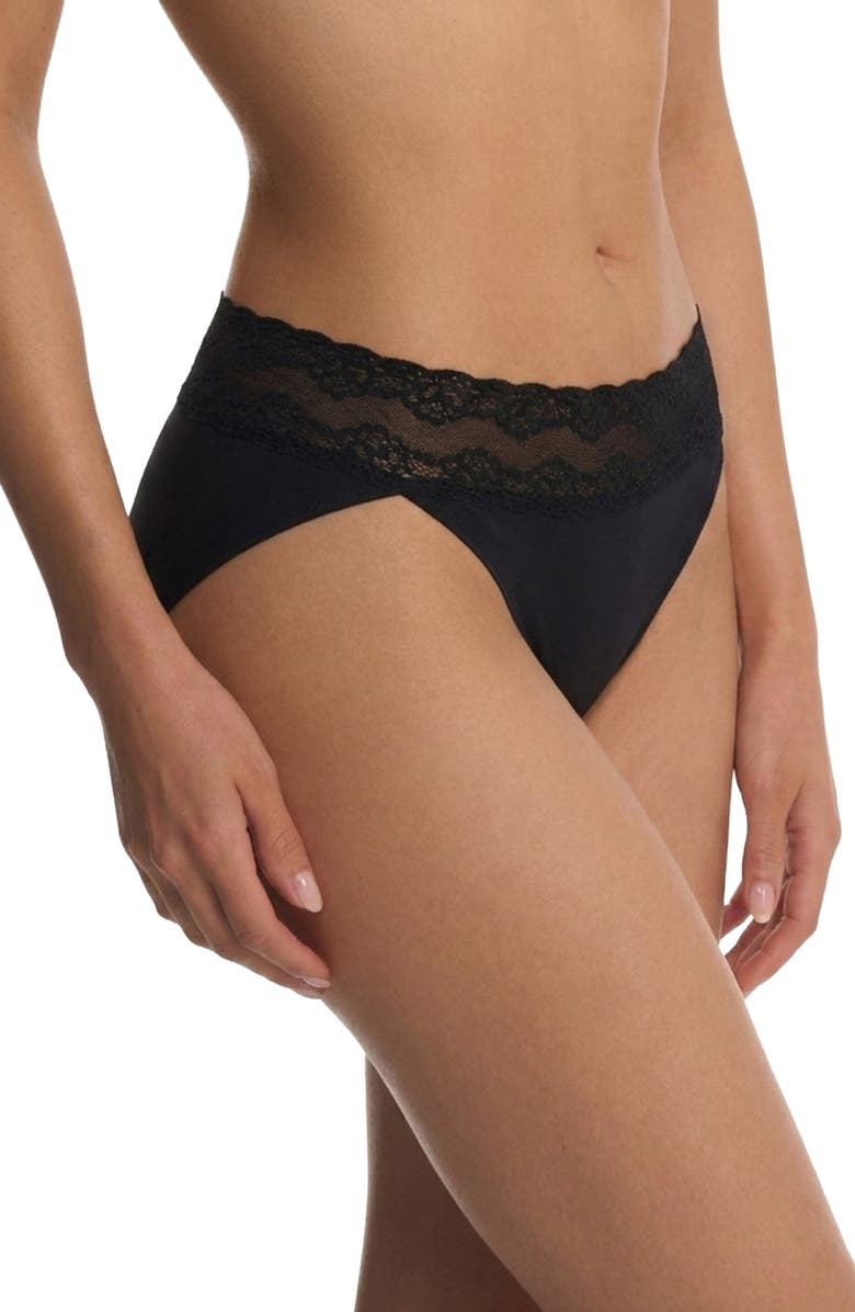 Natori Bliss Perfection One Size French Cut Briefs, Alternate, color, Black