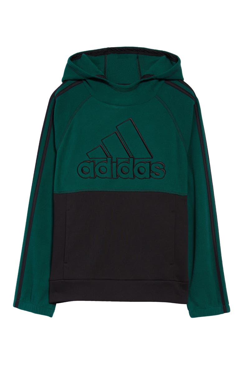 Kids' Microfleece Pullover Hoodie, Main, color, COLLEGE GREEN