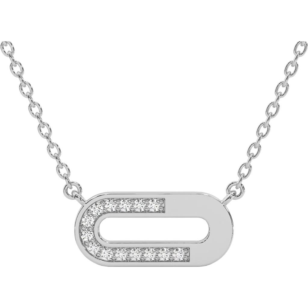 Bliss Diamond Diamond Paper Pendant 14k Gold 18" Necklace Lab Grown 1/2" Wide In 14k Yellow Gold