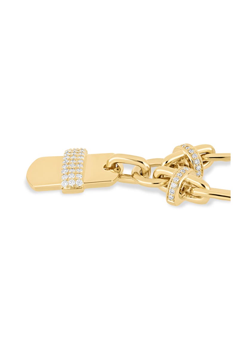 Varda 18k Gold Diamond Dog Tag Statement Necklace, Alternate, color, 18K YELLOW GOLD