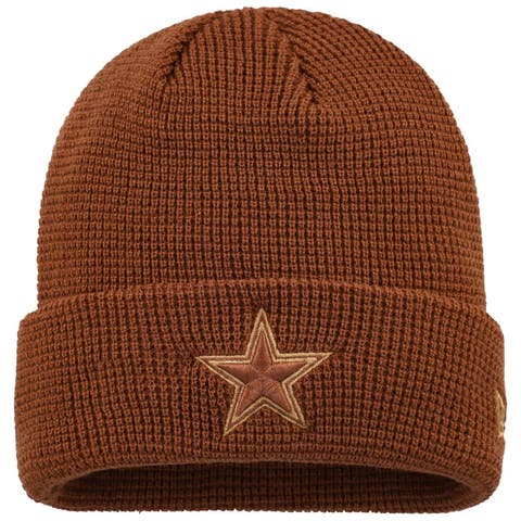 Men's New Era Brown Dallas Cowboys Tiramasu Waffle Cuffed Knit Hat