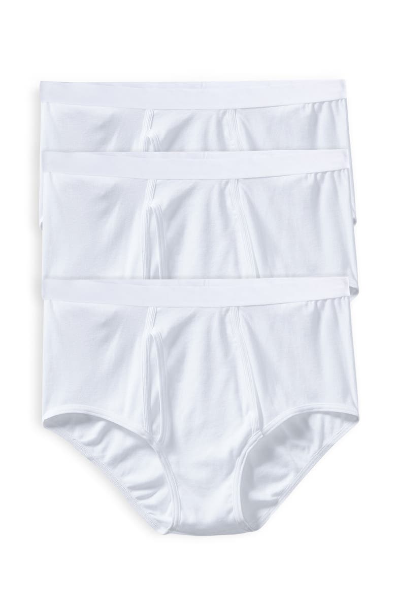 Harbor Bay by DXL 3-pk Briefs, Main, color, White