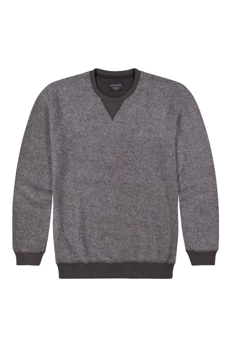 Reverso Fleece Sweatshirt, Alternate, color, BLACK