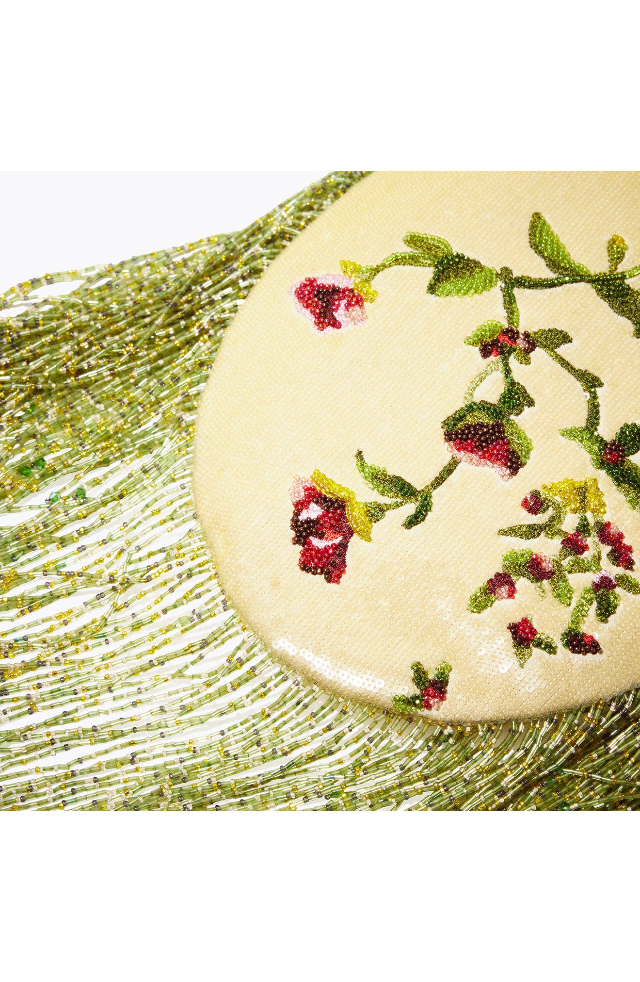 Tory Burch Pierced Embellished Small HandBag, Alternate, color, Beige Multi