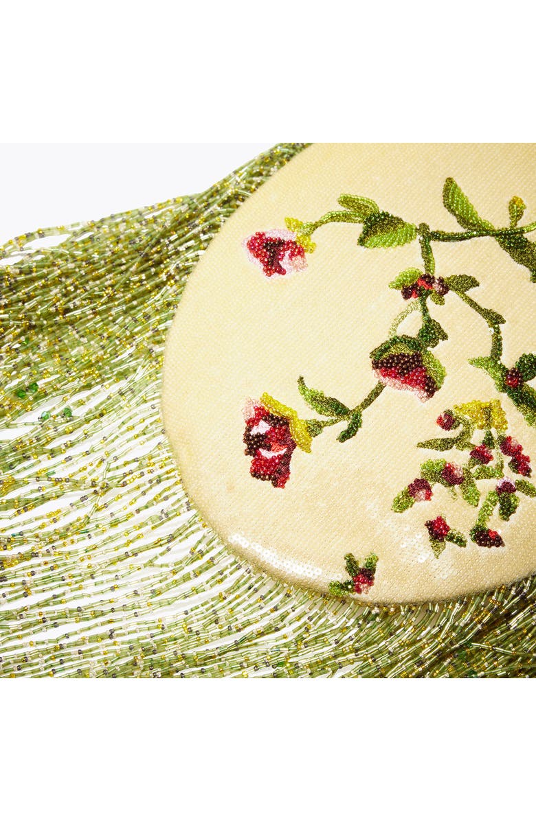 Tory Burch Pierced Embellished Small HandBag, Alternate, color, Beige Multi