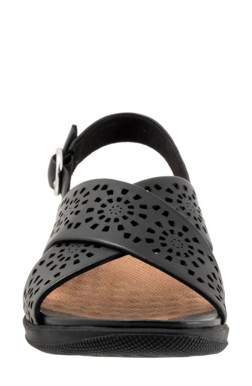 Softwalk ® Tillman Perforated Slingback Sandal In Black