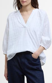 Barbour Heidi Windowpane Check Cotton Top