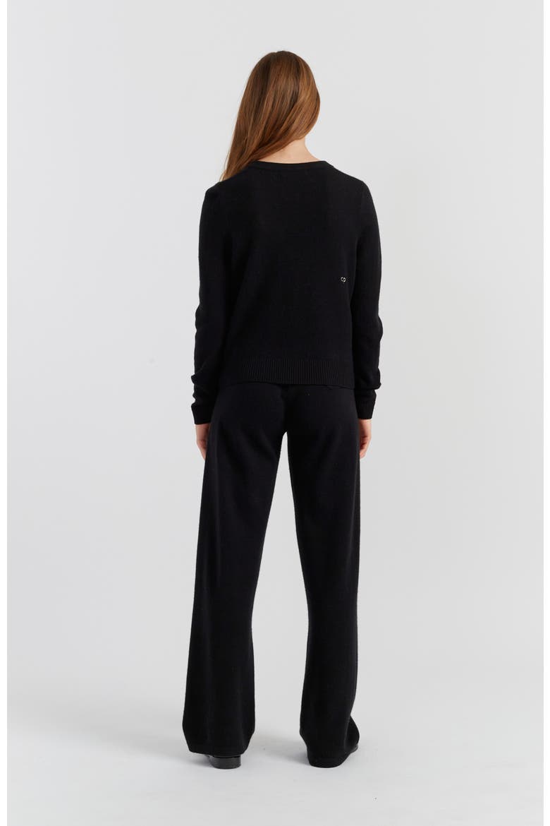 Cloud Cashmere Cropped Sweater, Alternate, color, Black