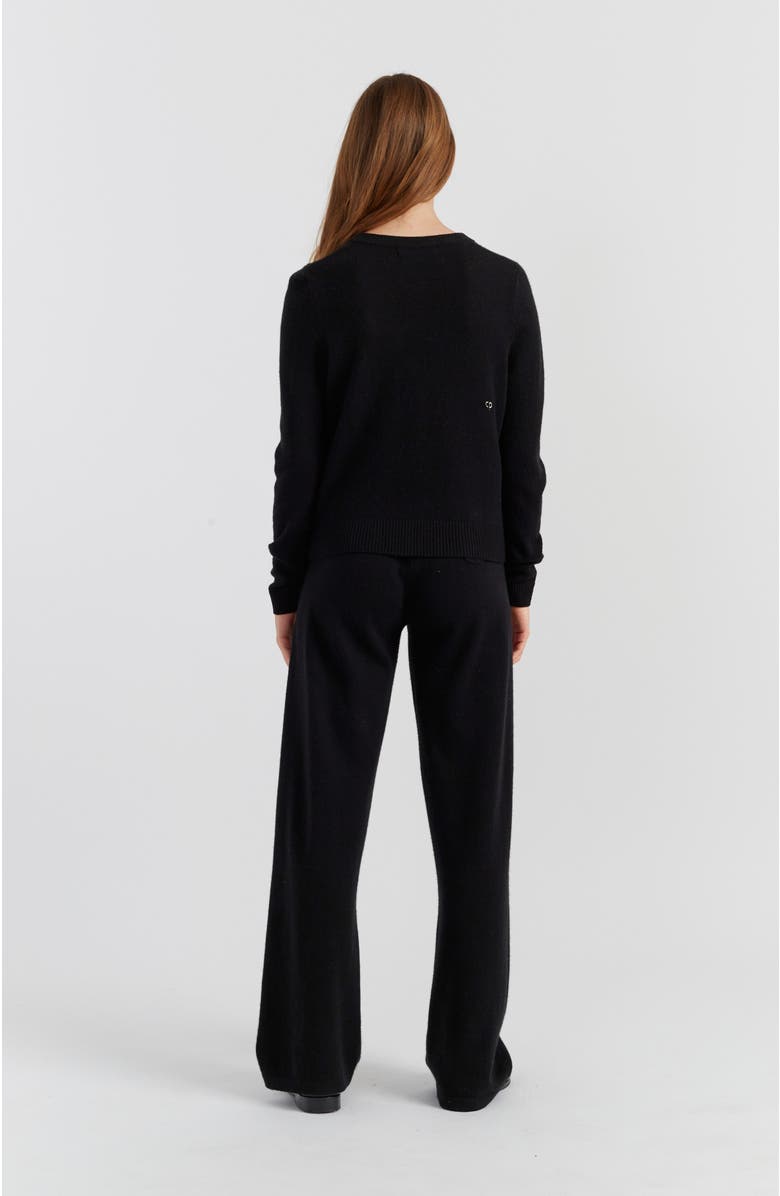 Chinti & Parker Cloud Cashmere Cropped Sweater, Alternate, color, Black