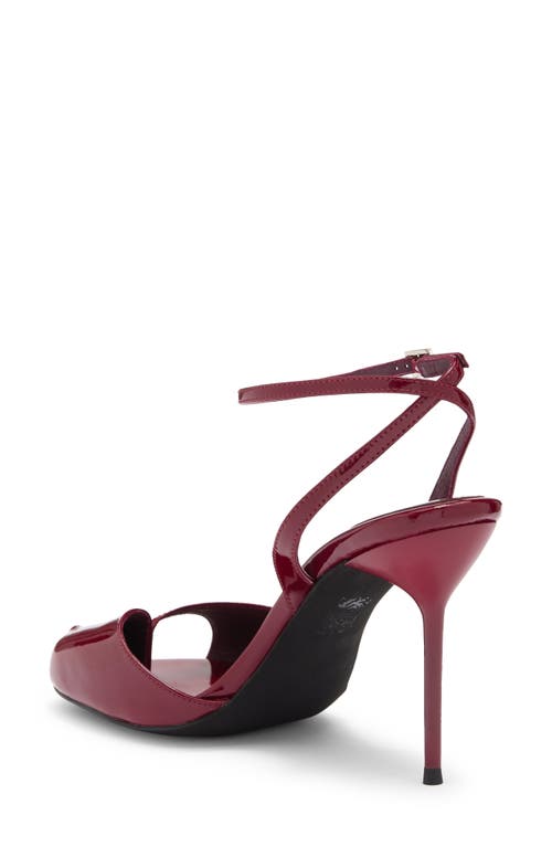 Jeffrey Campbell Fontaine Ankle Strap Sandal In Burgundy