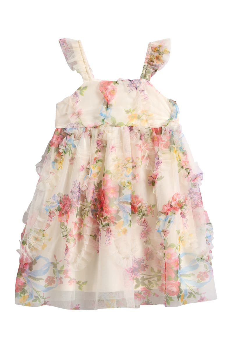 Ava & Yelly Kids' Ruffle Trapeze Party Dress, Alternate, color,