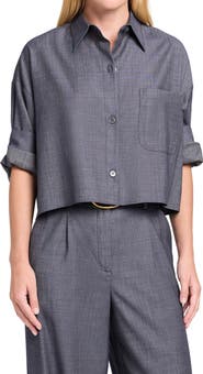TWP Next Ex Button-Up Wool Blend Shirt