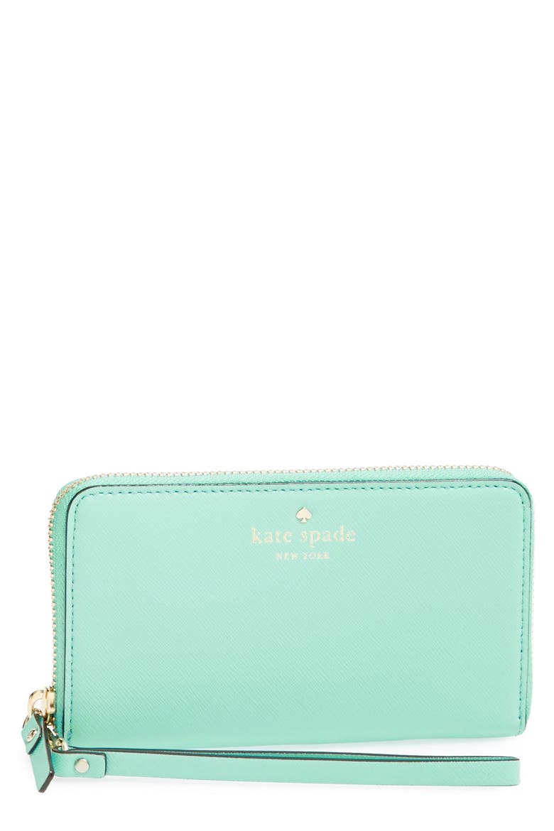 'cedar street - jordie' zip around leather wallet, Main, color, FRESH AIR