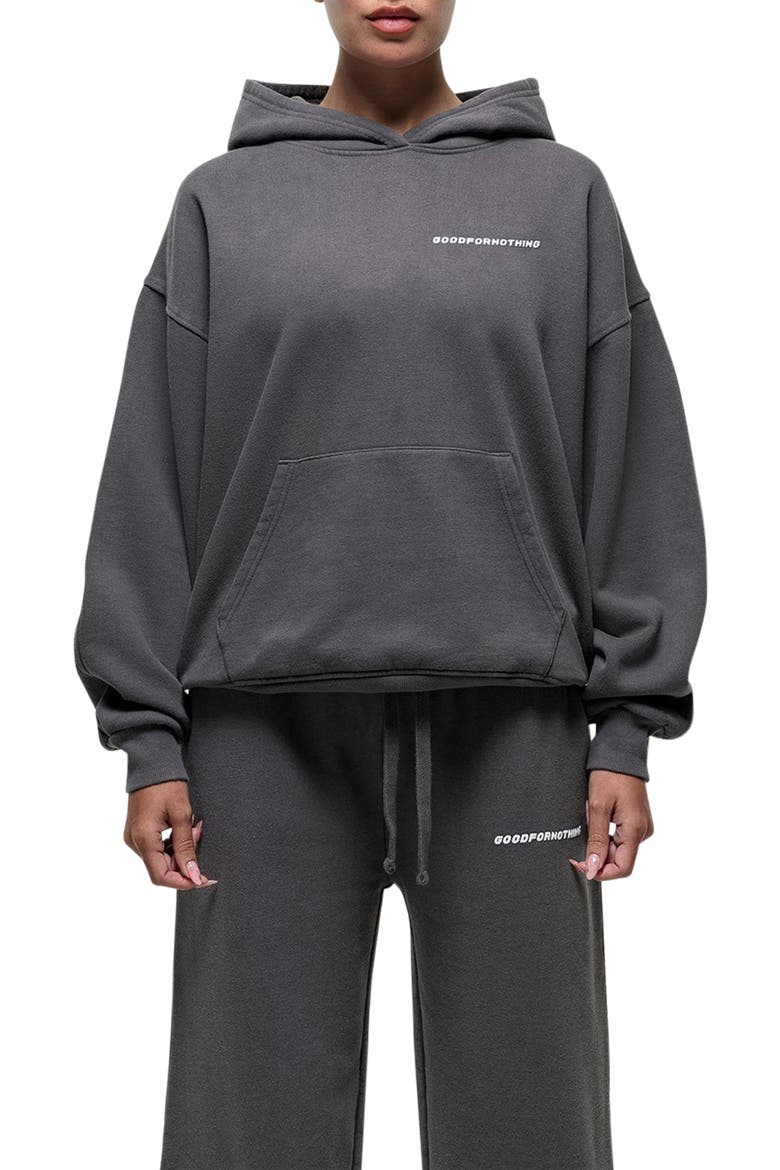 Vintage Grey Relaxed Hoodie, Main, color, Grey