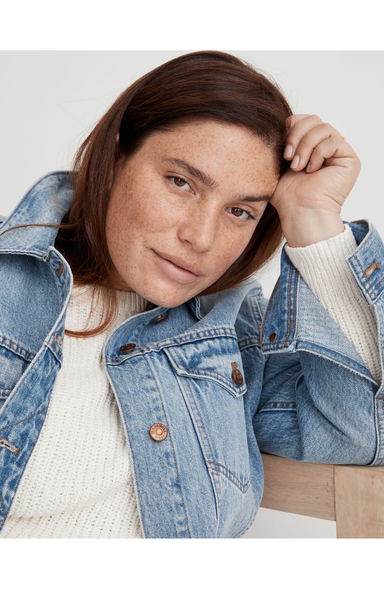 Madewell The Plus Oversize Trucker Jean Jacket, Alternate, color,