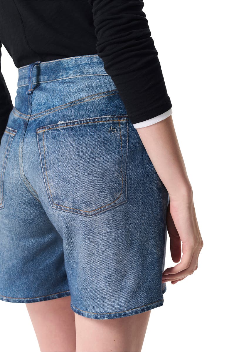 rag & bone Miramar Kaia High Waist Cotton Terry Shorts, Alternate, color, Cosmos