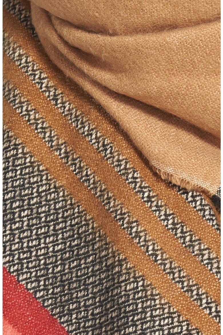 Hinge® 'Jacquard Stripe Scarf, Alternate, color, TAN COMBO
