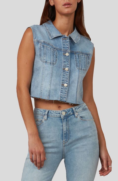 Gabbie Cropped Denim Vest