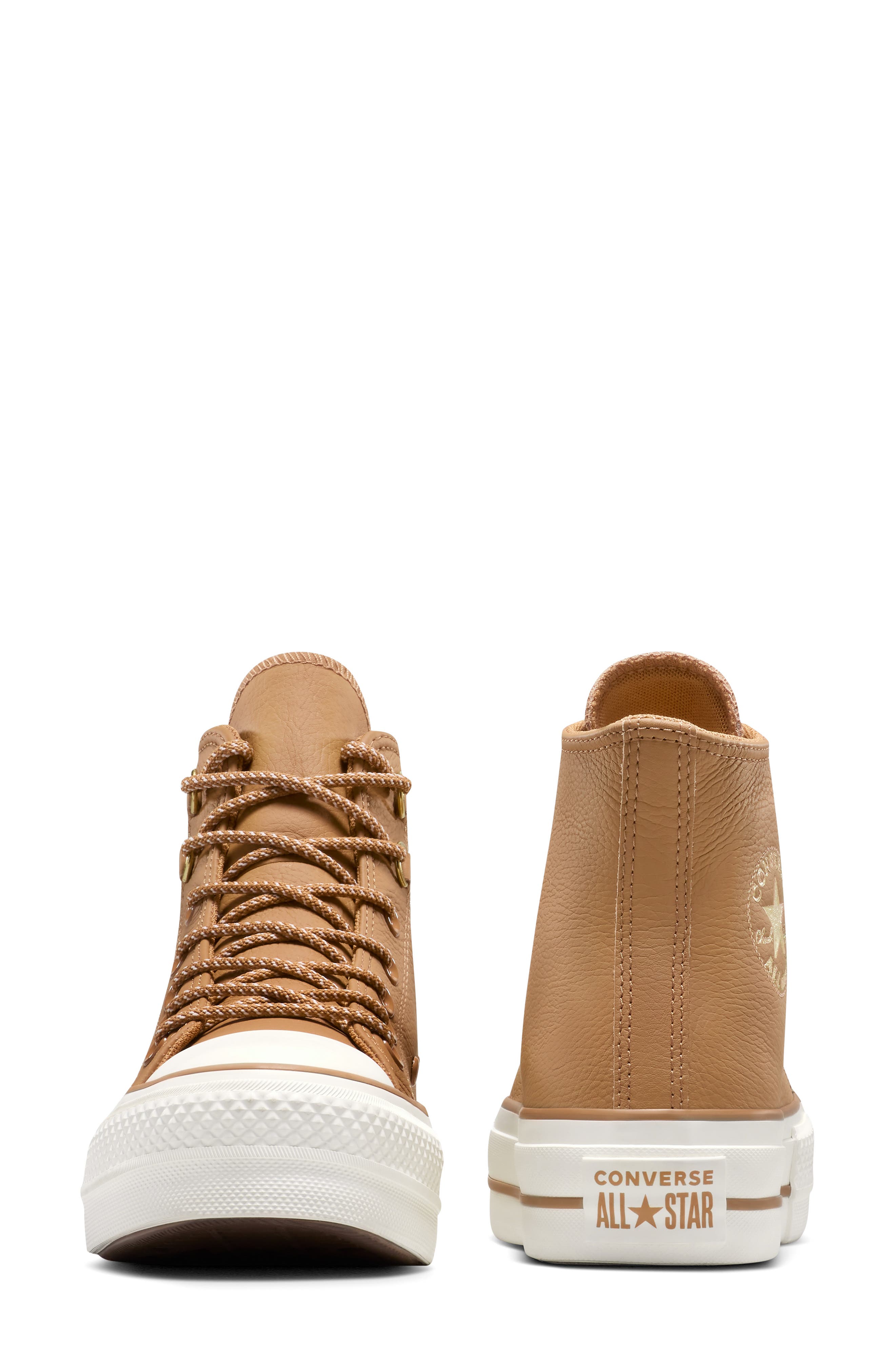 Converse Gender Inclusive Chuck Taylor All Star Lift Leather High Top Platform Sneaker, Alternate, color, Incensed/ Egret/ Gold