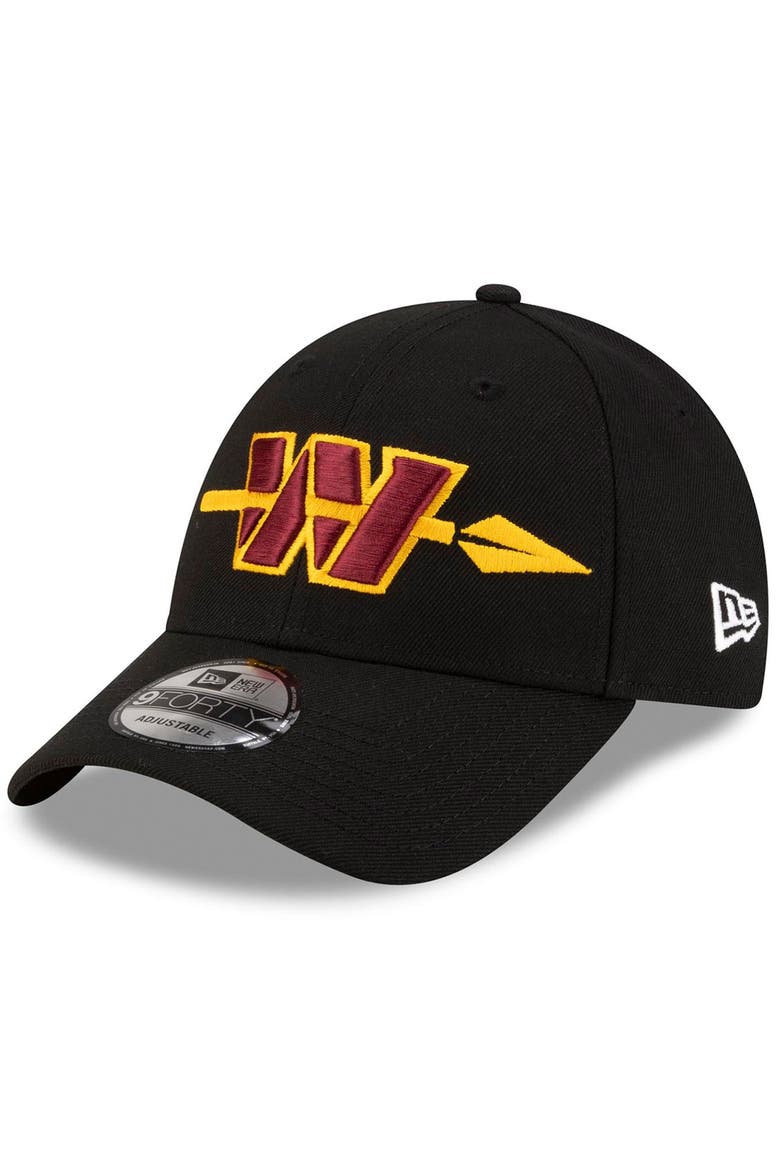 Men's New Era Black Washington Commanders Alternate 9FORTY Adjustable Hat, Main, color, Black