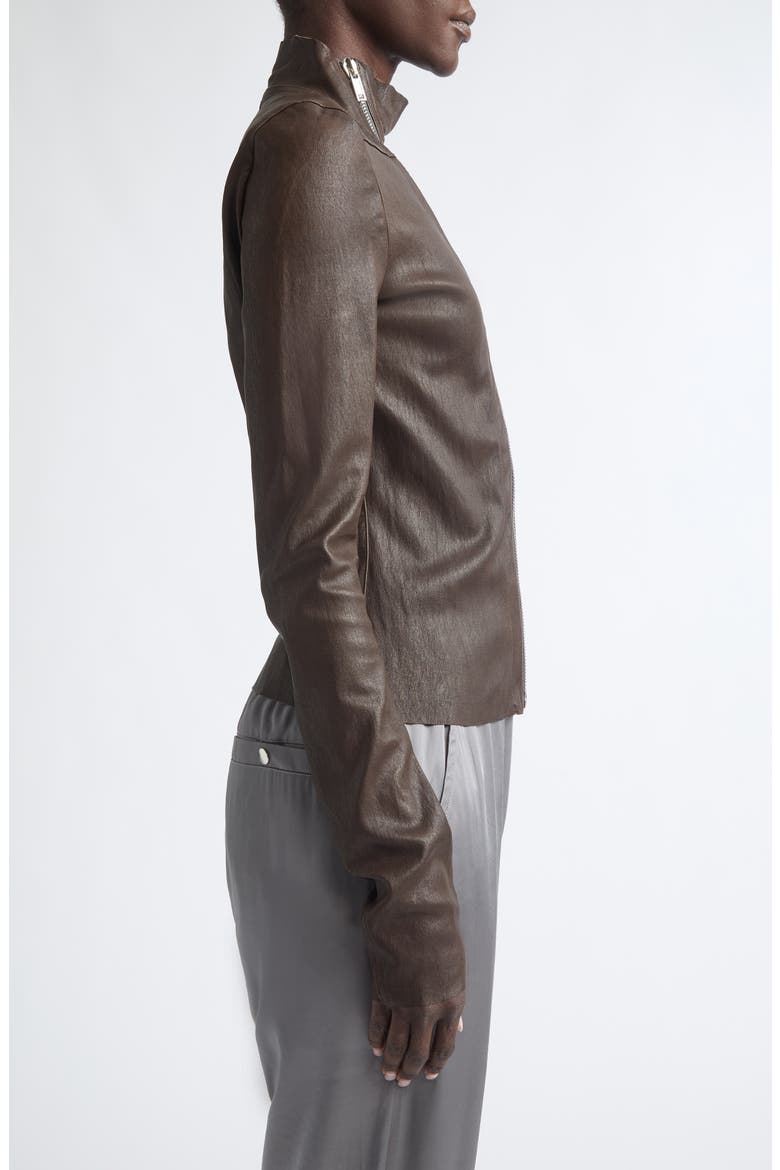 Gary Leather Moto Jacket, Alternate, color, GREASE