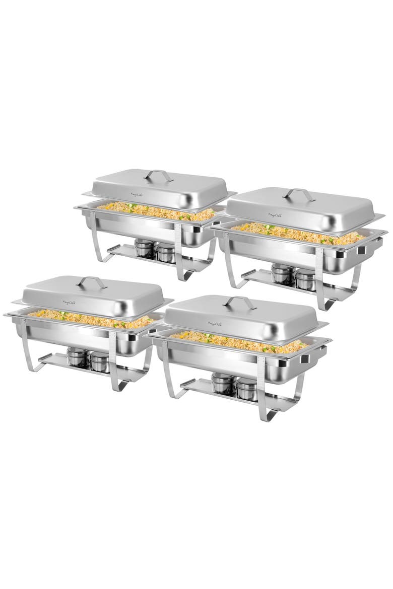 9.5 Quart Stainless Steel Professional Chafing Dish, Main, color, Silver