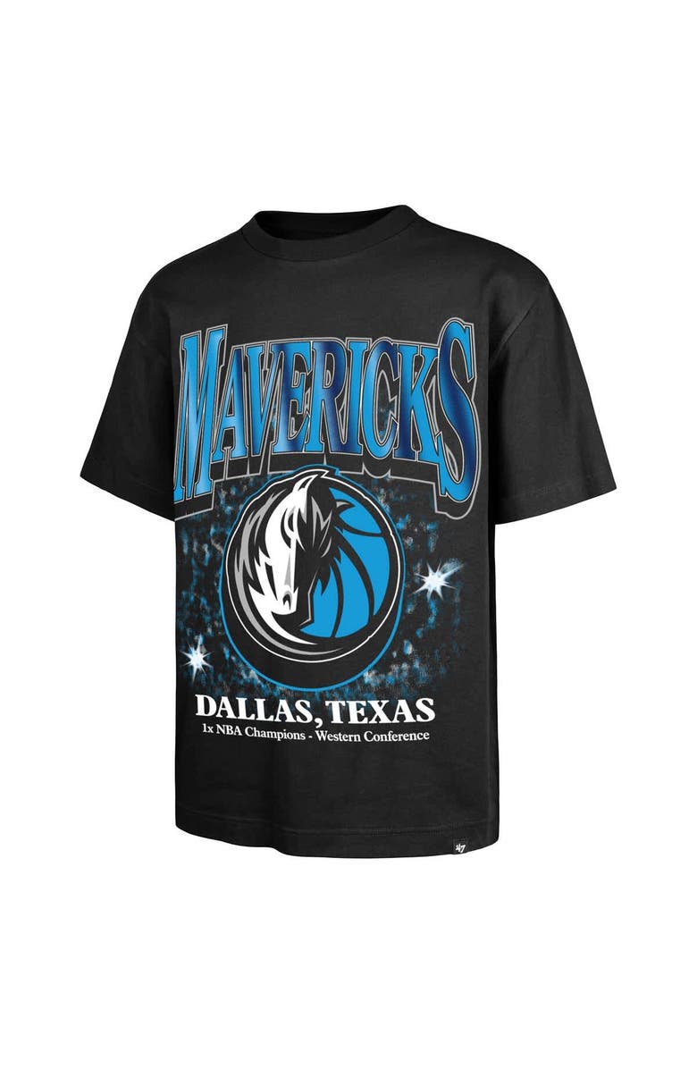 '47 Men's '47 Black Dallas Mavericks Past Champs Collection Flashbulb Foundation T-Shirt, Alternate, color, Black
