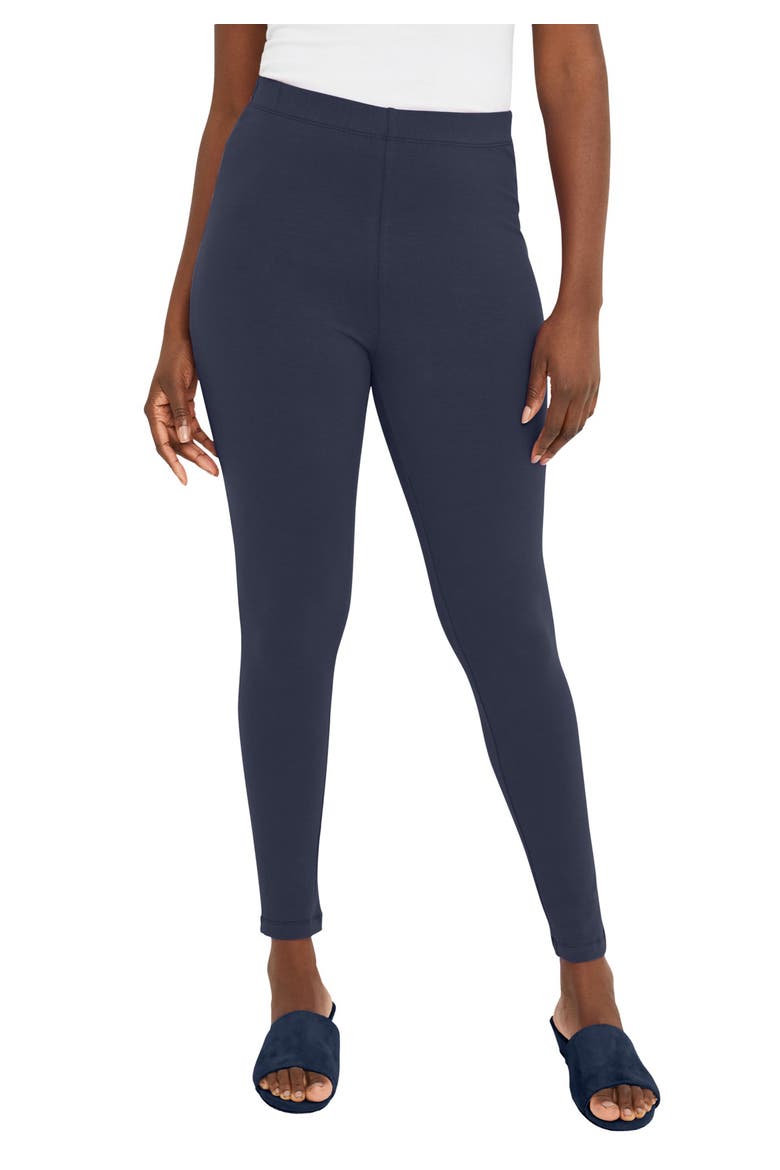 Everyday Stretch Cotton Legging, Main, color, NAVY