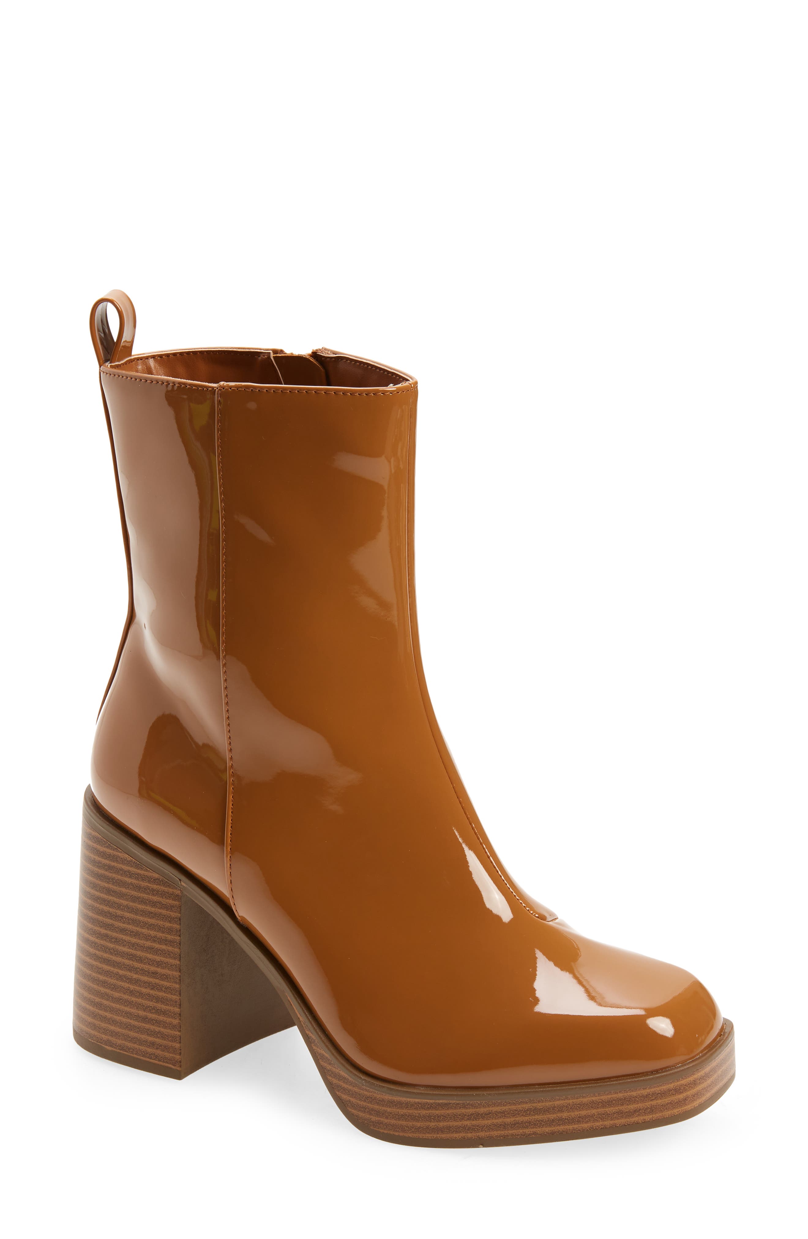 Milli Platform Block Heel Bootie, Main, color, TAN LARK