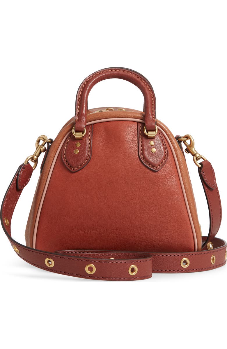 COACH Marleigh 20 Colorblock Goatskin Leather Satchel, Alternate, color,