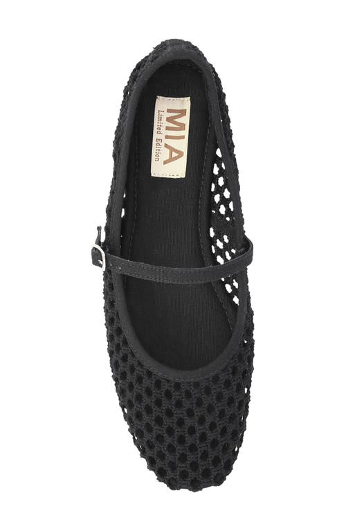 Mia Kora Mary Jane Flat In Black