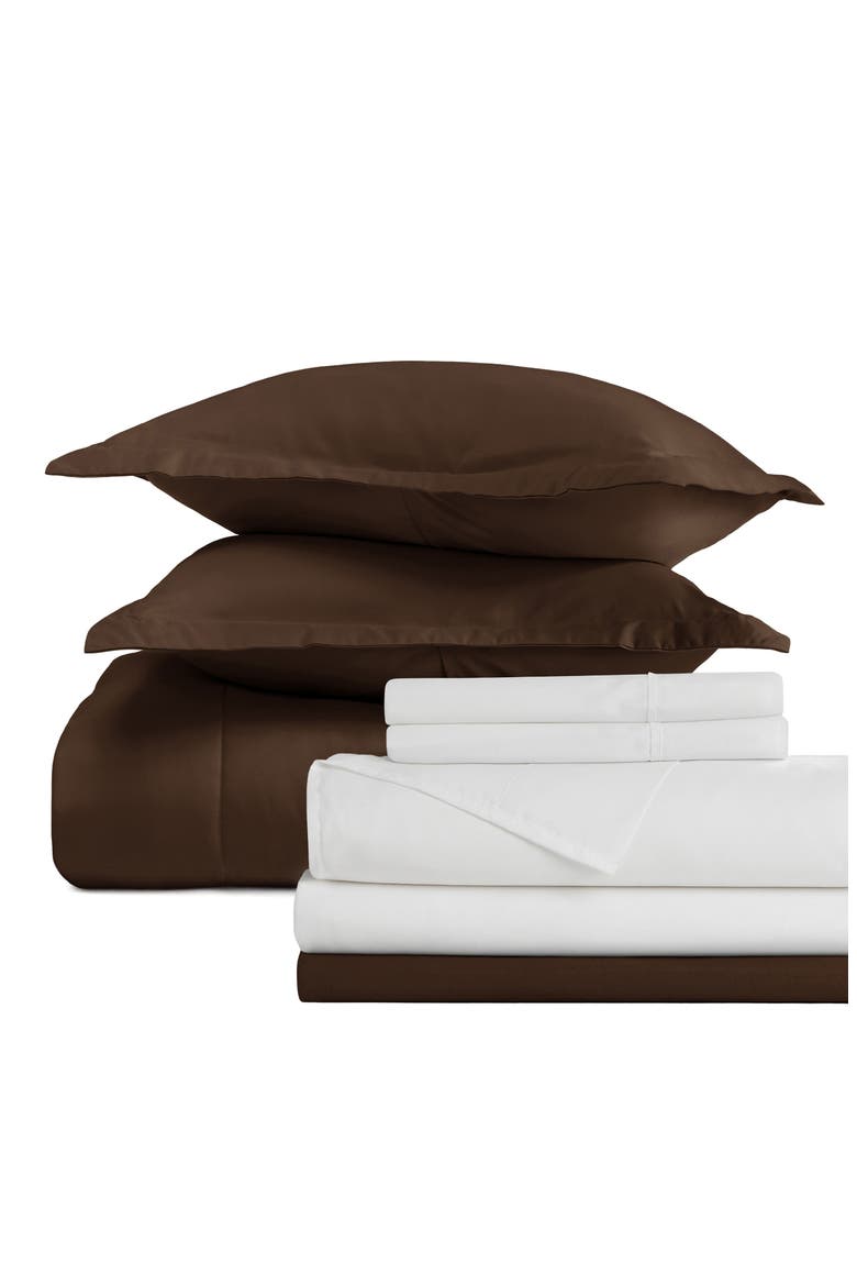 Premium Comforter & Sheet Bed In A Bag Set, Main, color, CHOCOLATE