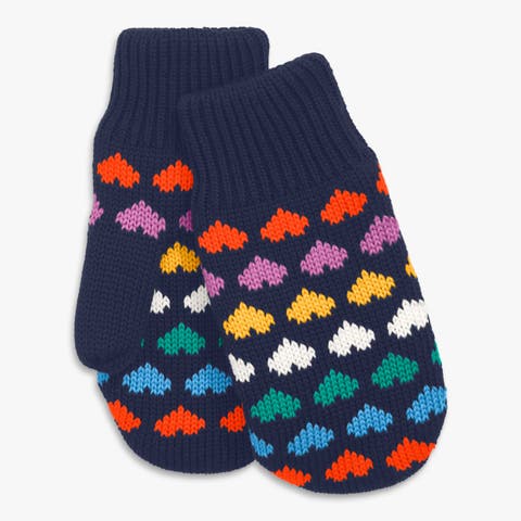 Kids Fleece-Lined Rainbow Hearts Mittens (Little Kid, Big Kid)
