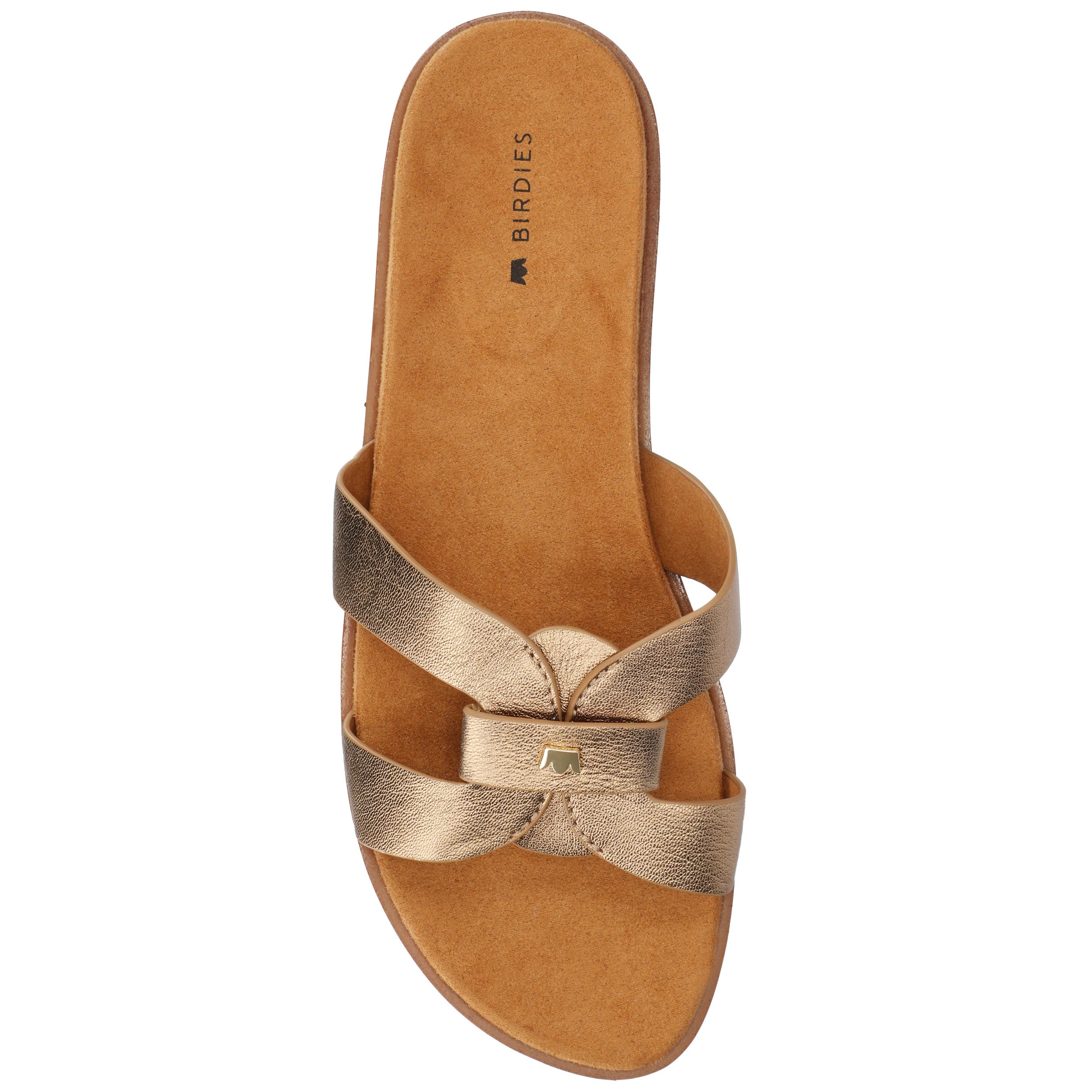 Birdies The Sunbird Sandals, Alternate, color, Vintage Gold Leather