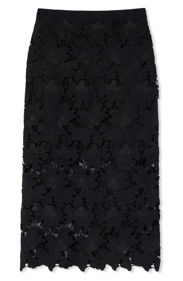 ST. JOHN Floral Guipure Lace Skirt, Alternate, color,