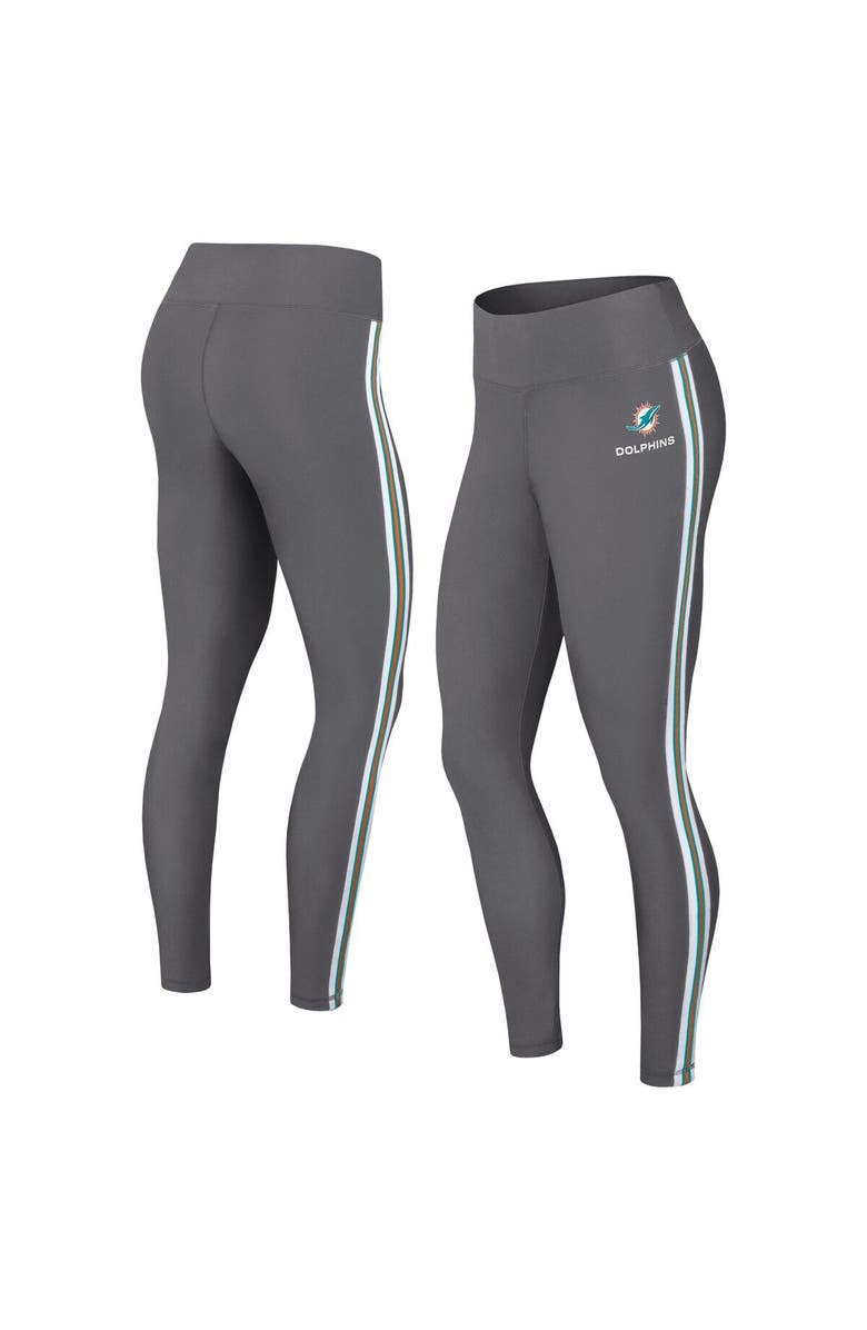 WEAR by Erin Andrews Women's WEAR by Erin Andrews Charcoal Miami Dolphins Color Block Leggings, Main, color, Charcoal