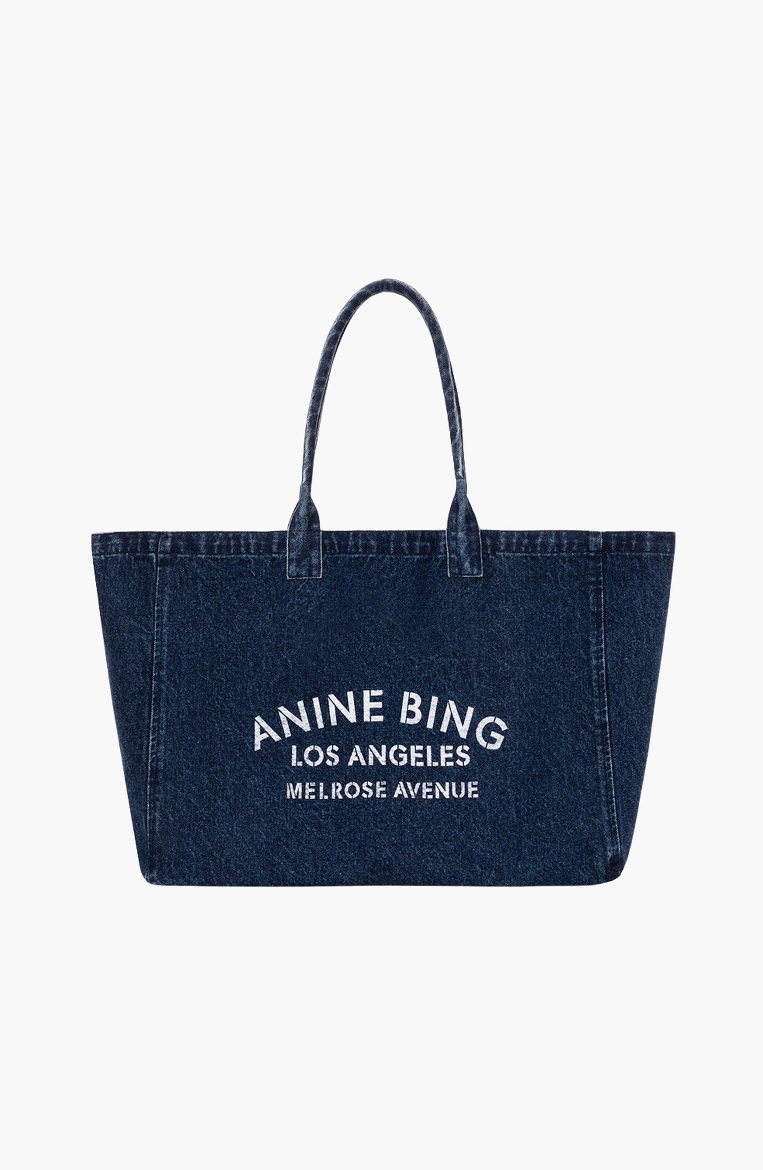 Leo Denim Tote, Main, color, Ink Blue