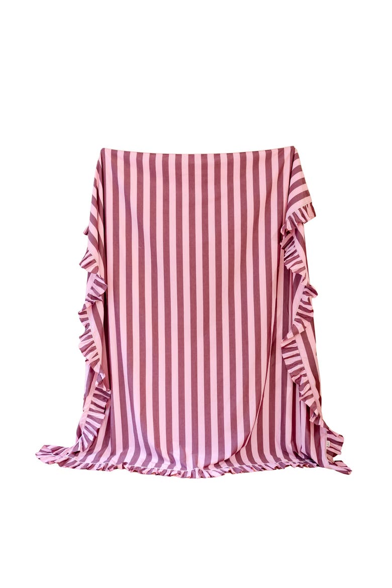 Cotton Cropped Leg Pajamas, Alternate, color, Pink & Burgundy